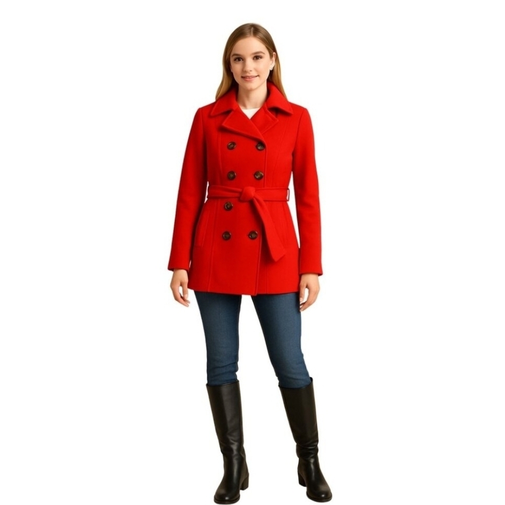 Old Navy Double-Breasted Red Coat